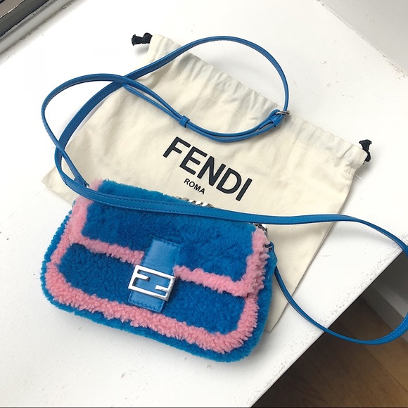 Fendi Handbags - SOLD Fendi shearling micro baguette